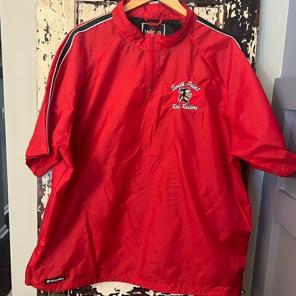South Point Ted Raiders Belmont NC nylon Baseball short sleeve warmup 1/4 zip